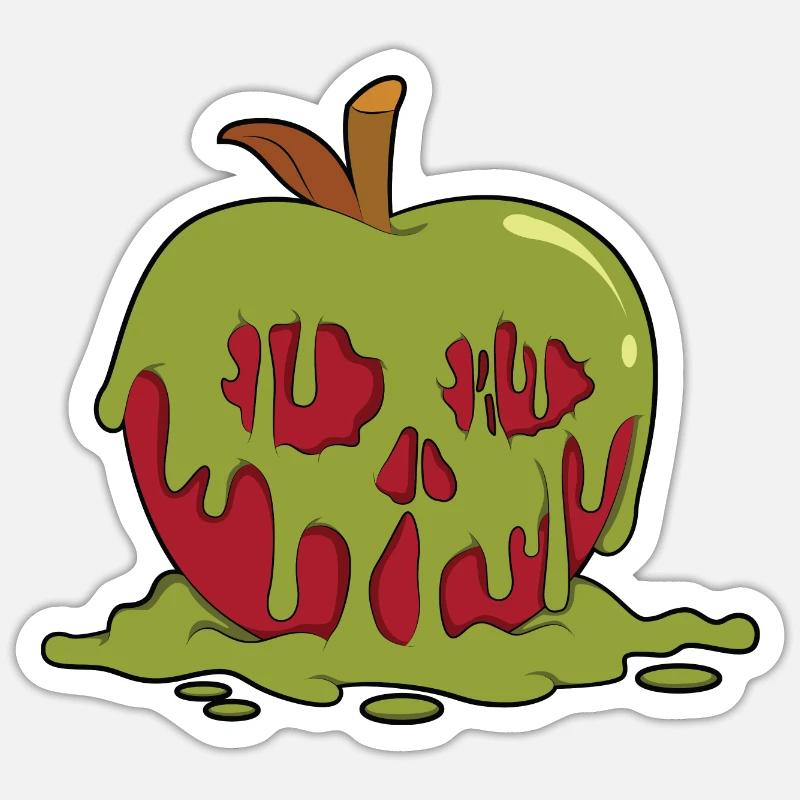 Apple poisoned - Sticker size S (10 x 10 cm) - white matte
