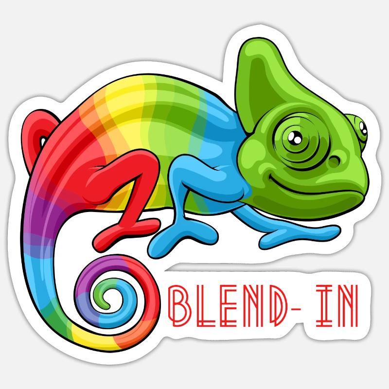 blend-in - Sticker taille S (10 x 10 cm) - blanc mat