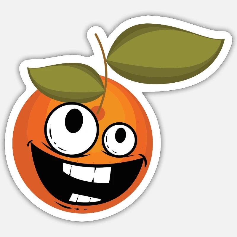 Joyeux Orange Sticker taille S (10 x 10 cm)