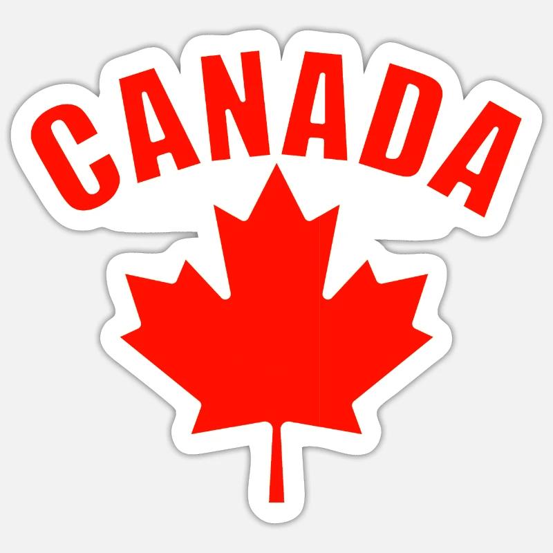 Maple Leaf Canada - Sticker size S (10 x 10 cm) - white matte
