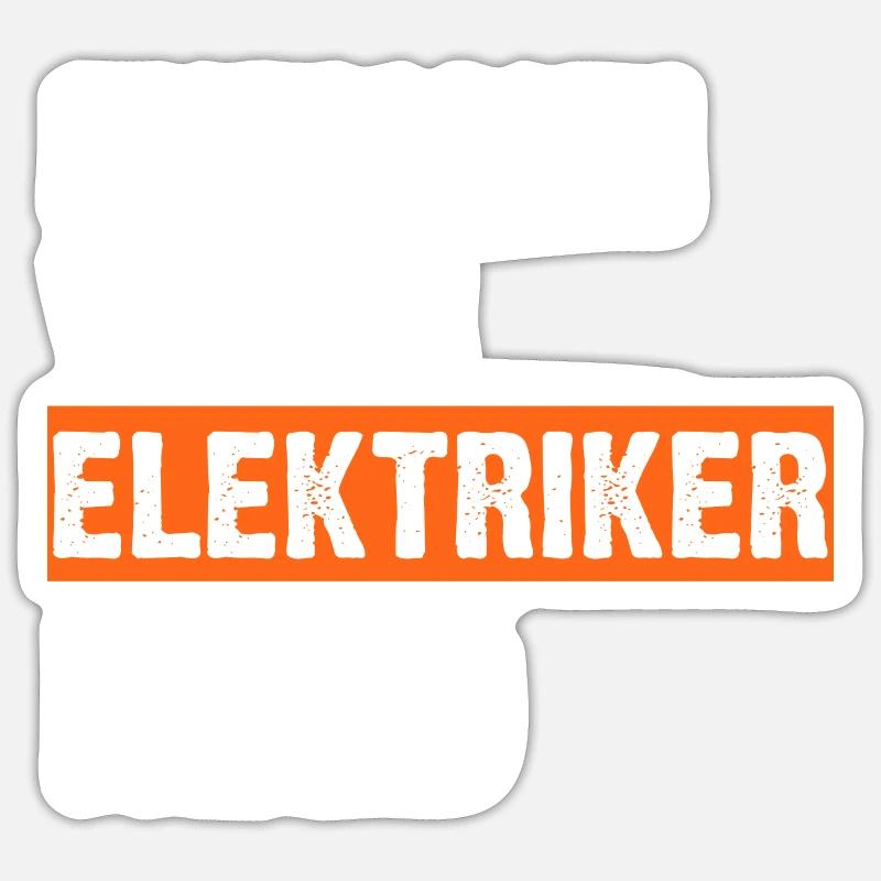 Ehemann Vater Elektriker Held - Sticker Größe S (10 x 10 cm) - Mattweiß