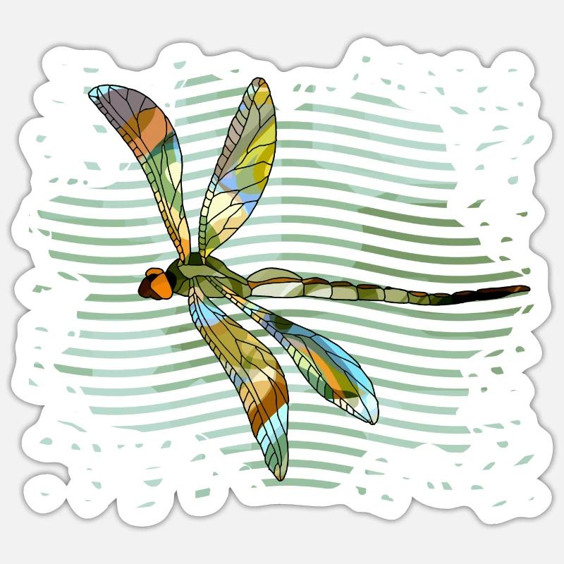 Libellule Sticker taille S (10 x 10 cm)