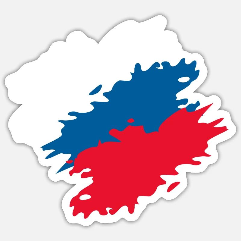 Tschechien - Sticker Größe S (10 x 10 cm) - Mattweiß