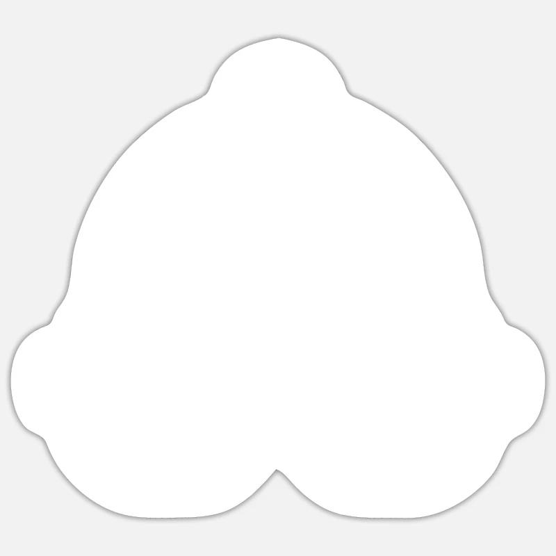 Snowboard Snowboarder - Sticker taille S (10 x 10 cm) - blanc mat