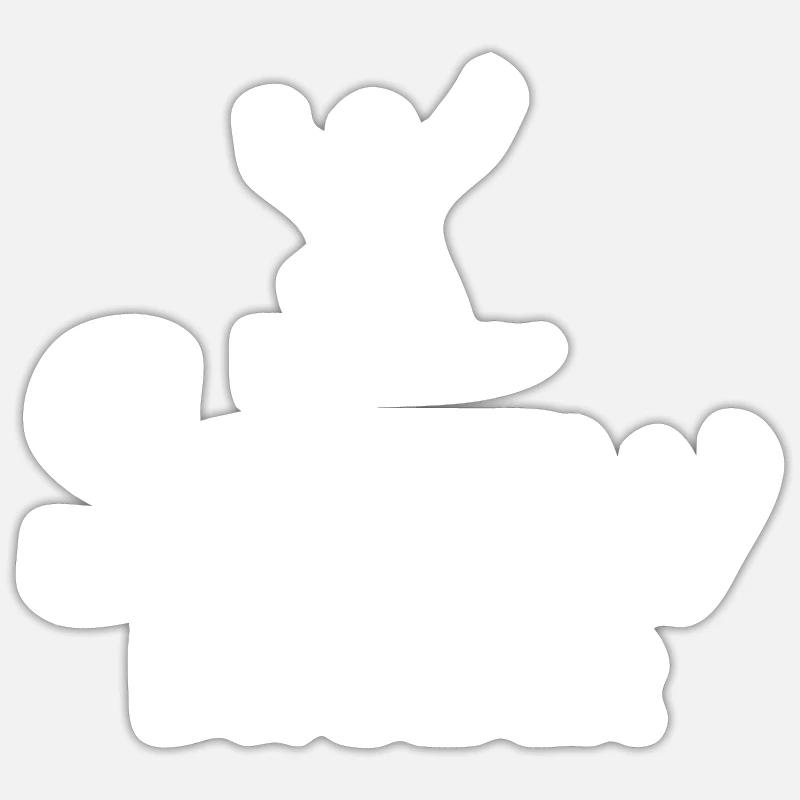 Snowboard Snowboarder - Sticker size S (10 x 10 cm) - white matte