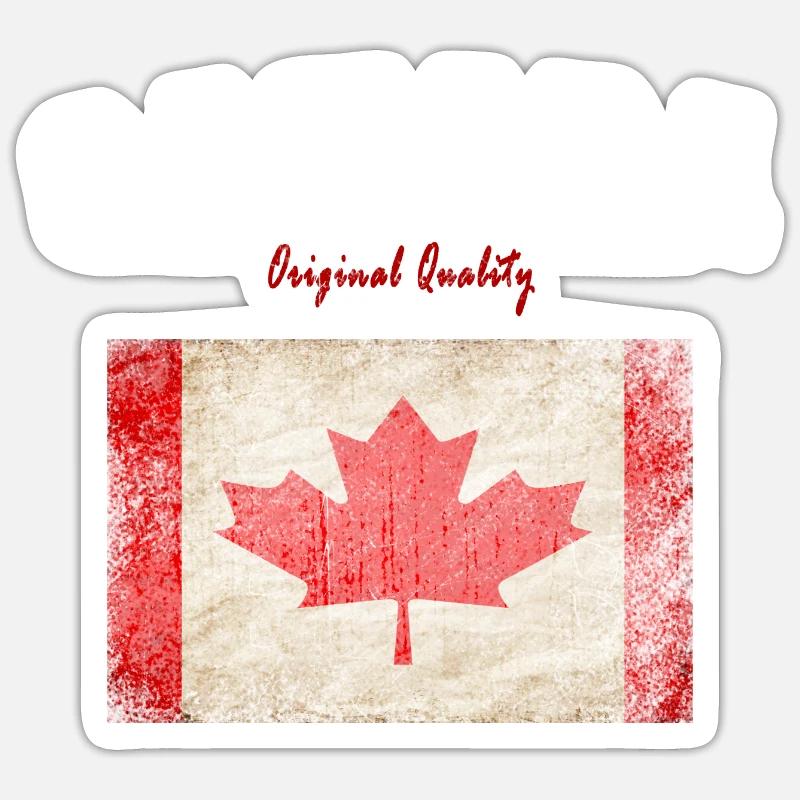 Drapeau du Canada Vintage Canada Sticker taille S (10 x 10 cm)