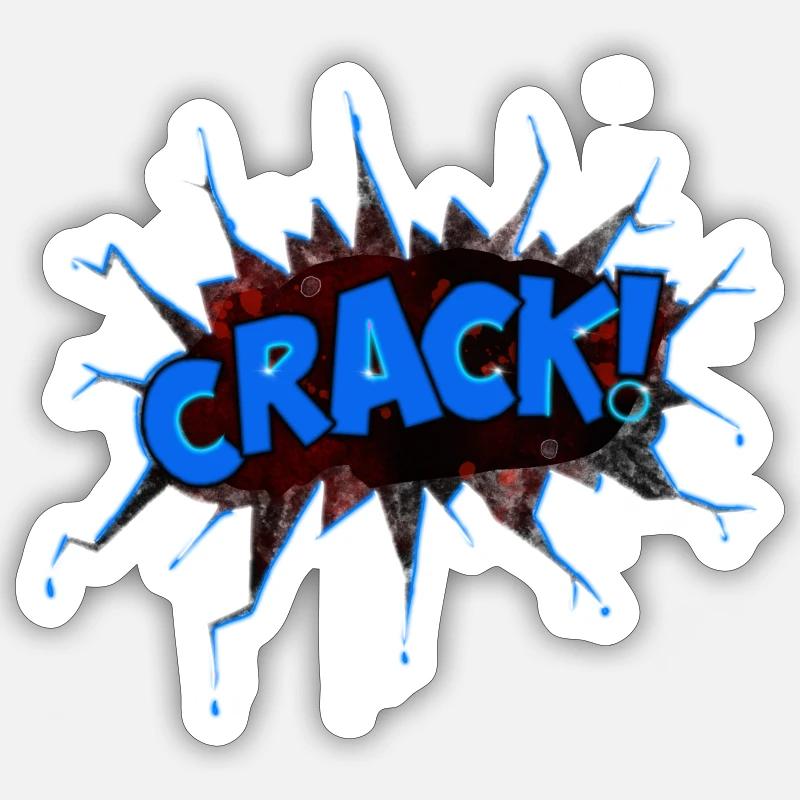 Crack ! Comics Sticker taille S (10 x 10 cm)