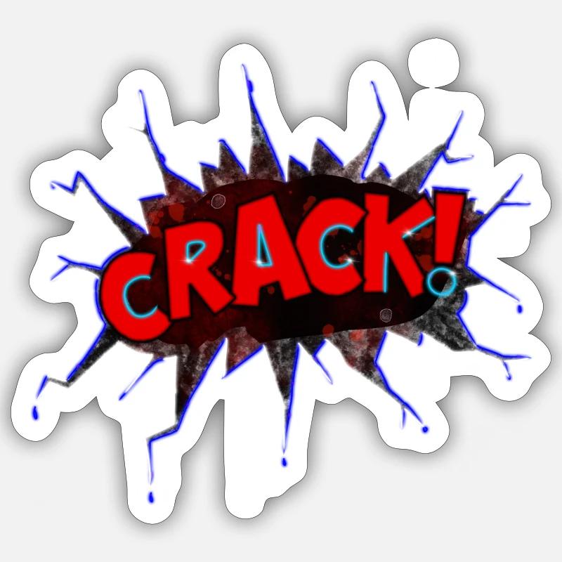 Crack! Comics Sticker size S (10 x 10 cm)