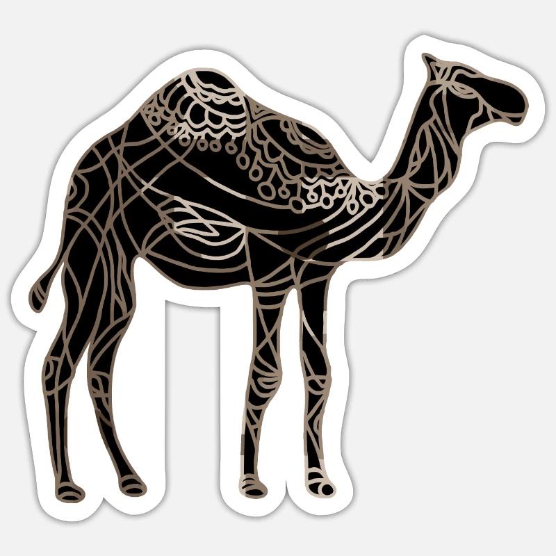 Camel - Sticker size S (10 x 10 cm) - white matte
