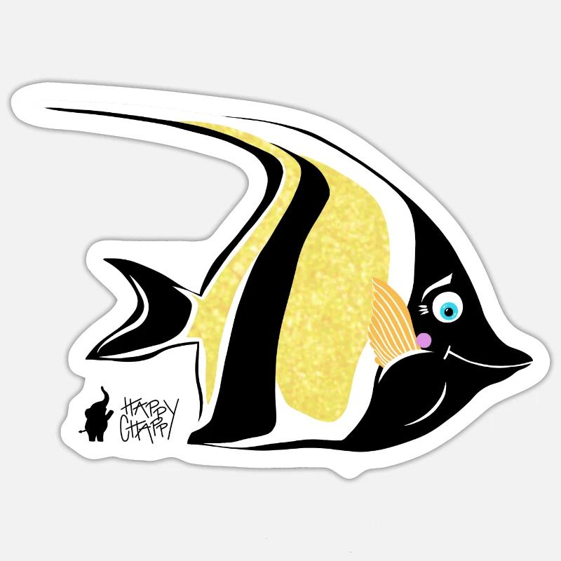 Fish - Sticker size S (10 x 10 cm) - white matte