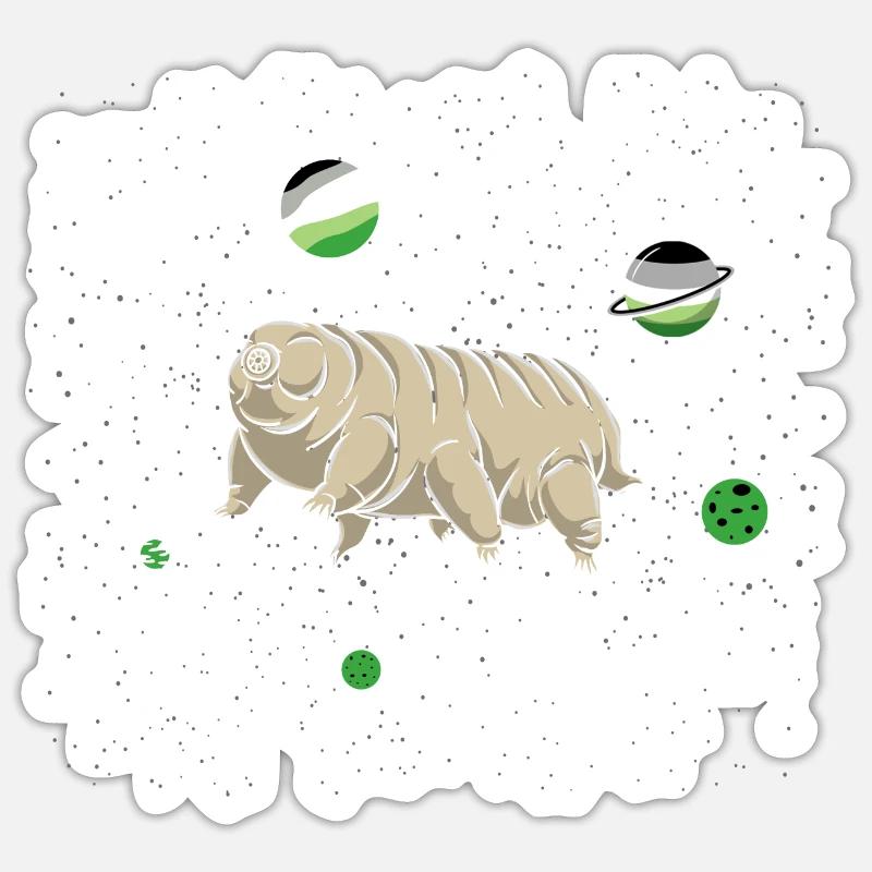 Tardigrade aromatique dans l’espace Sticker taille S (10 x 10 cm)