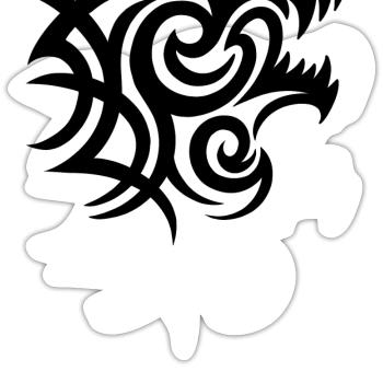 Tribal Werewolf - Sticker size S (10 x 10 cm) - white matte - Front