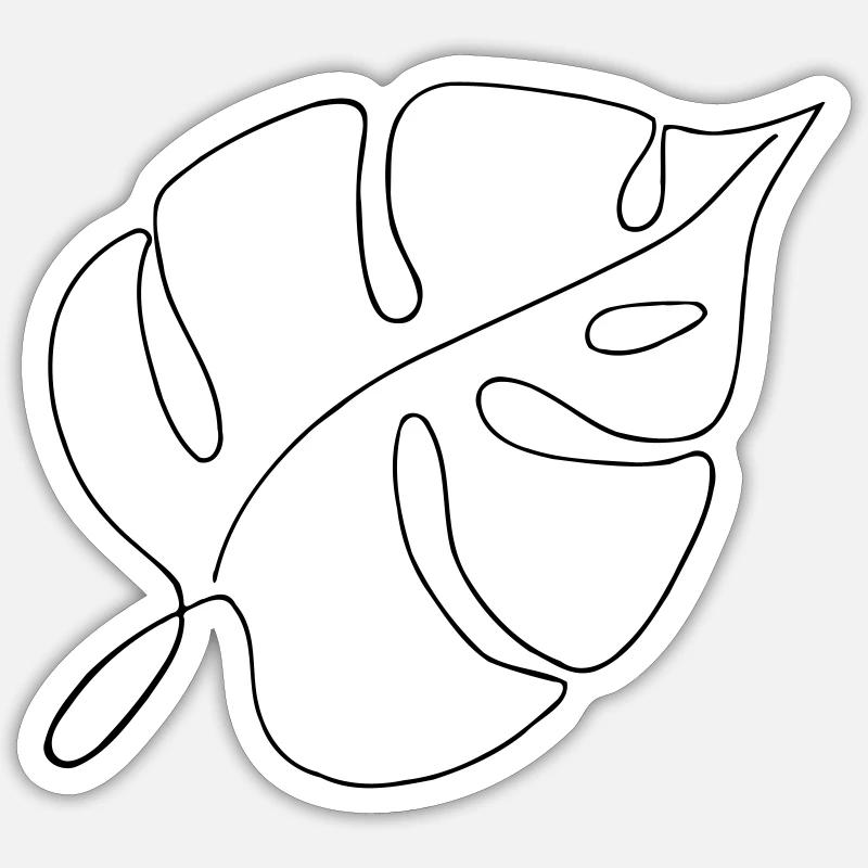 décrit Monstera deliciosa Sticker taille S (10 x 10 cm)