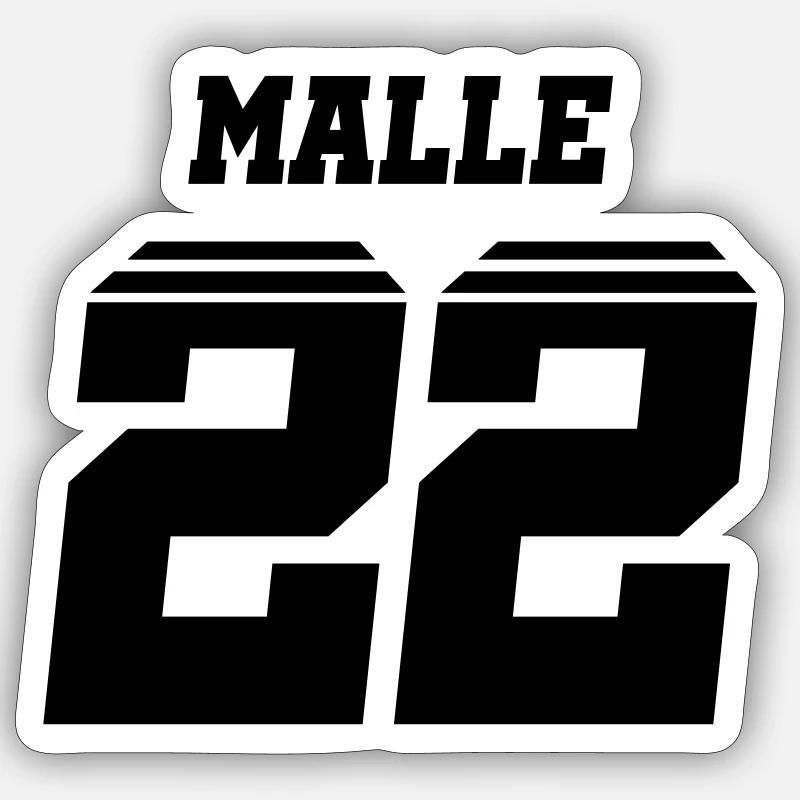 malle 22 - Sticker size S (10 x 10 cm) - white matte