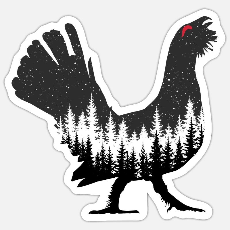 Auerhahn Sticker Größe S (10 x 10 cm)