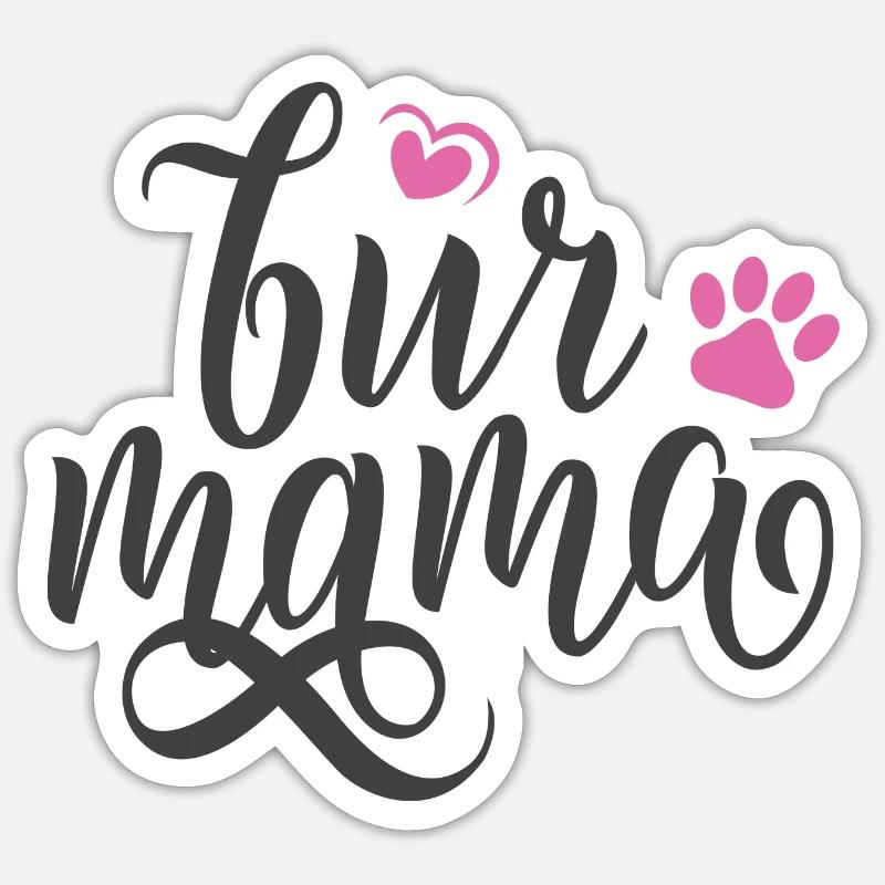 Pour maman - Sticker taille S (10 x 10 cm) - blanc mat