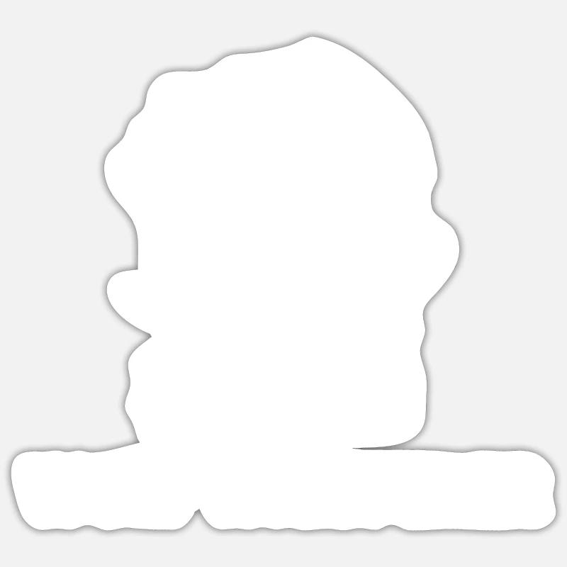 Lupo - Sticker formato S (10 x 10 cm) - bianco opaco