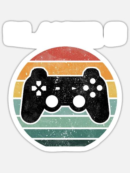Player 3 Gamer Videospielkonsole Videospiel NERD - Sticker Größe S (10 x 10 cm) - Mattweiß