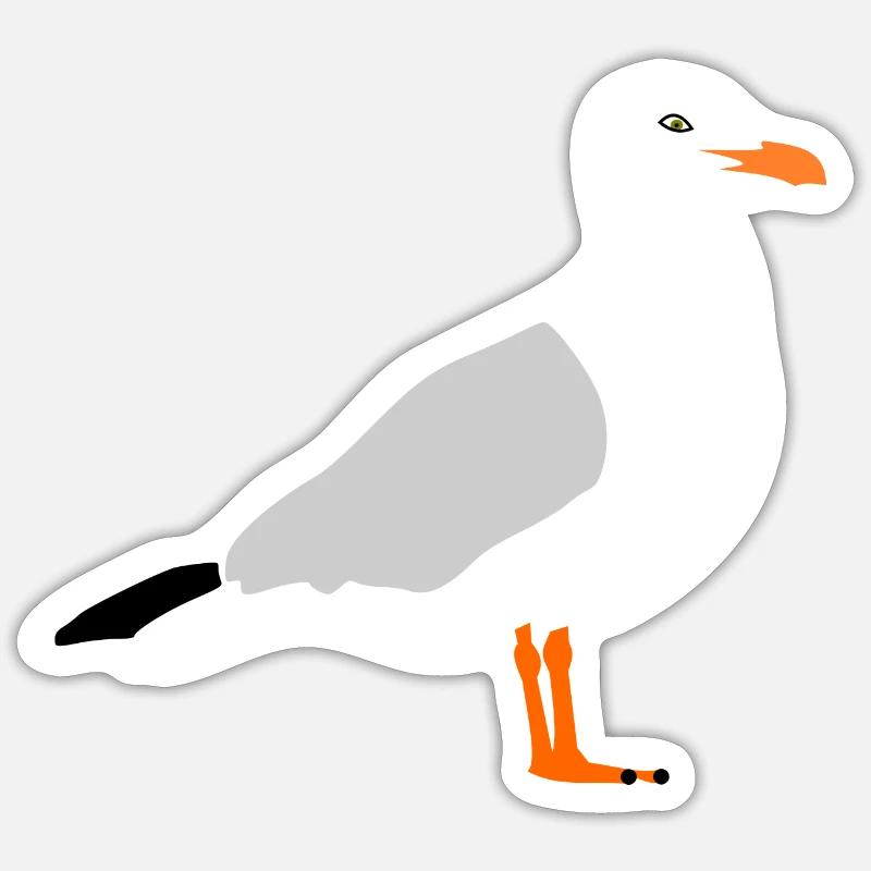 Möwe Sticker Größe S (10 x 10 cm)