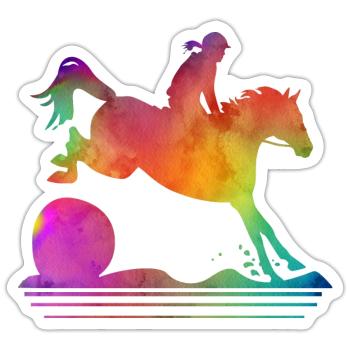 Look aquarelle de conduite hors route - Sticker taille S (10 x 10 cm) - blanc mat - Devant