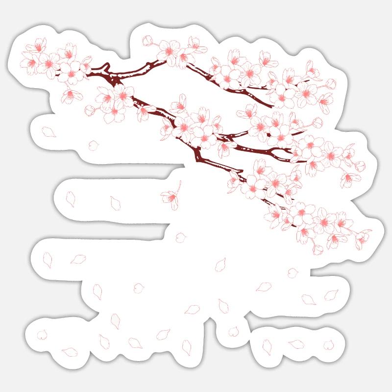 Sakura - Sticker size S (10 x 10 cm) - white matte