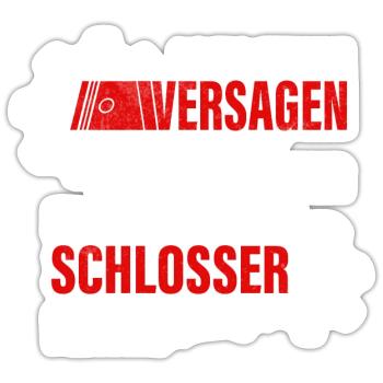 Schlosser Geschenk Metallbauer Mechaniker - Sticker Größe S (10 x 10 cm) - Mattweiß - Vorne