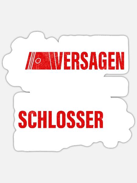Schlosser Geschenk Metallbauer Mechaniker - Sticker Größe S (10 x 10 cm) - Mattweiß