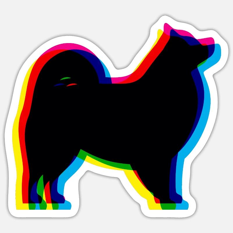 CMYK Samoyed - Sticker size S (10 x 10 cm) - white matte