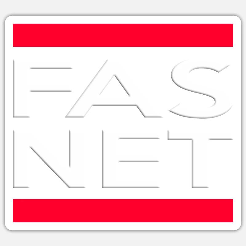 Fasnet - Sticker taille S (10 x 10 cm) - blanc mat