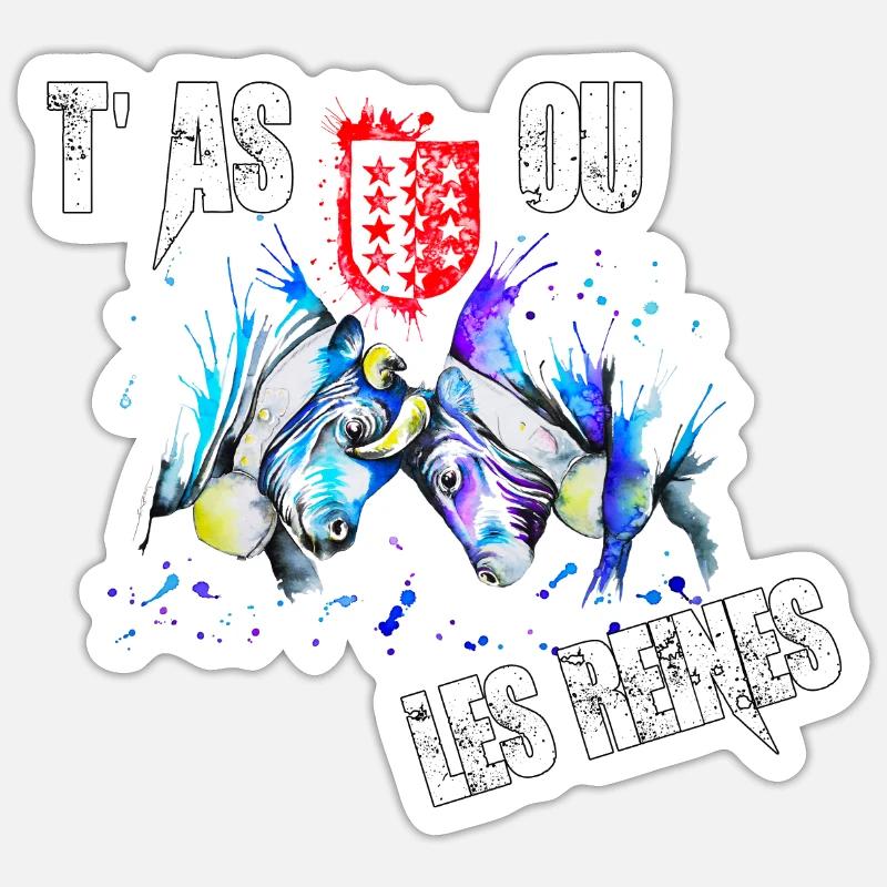 Herens eringer Kühe, sie haben oder Königinnen Sticker Größe S (10 x 10 cm)