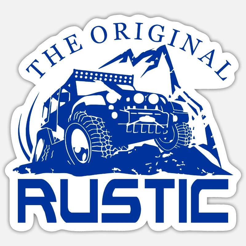 DAS ORIGINAL RUSTIKAL - Sticker Größe S (10 x 10 cm) - Mattweiß