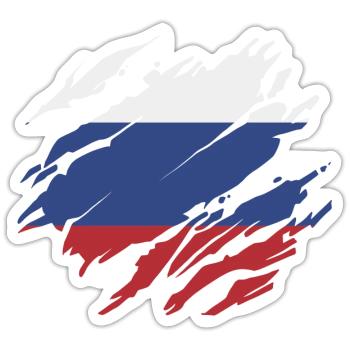 original russische - Sticker Größe S (10 x 10 cm) - Mattweiß - Vorne