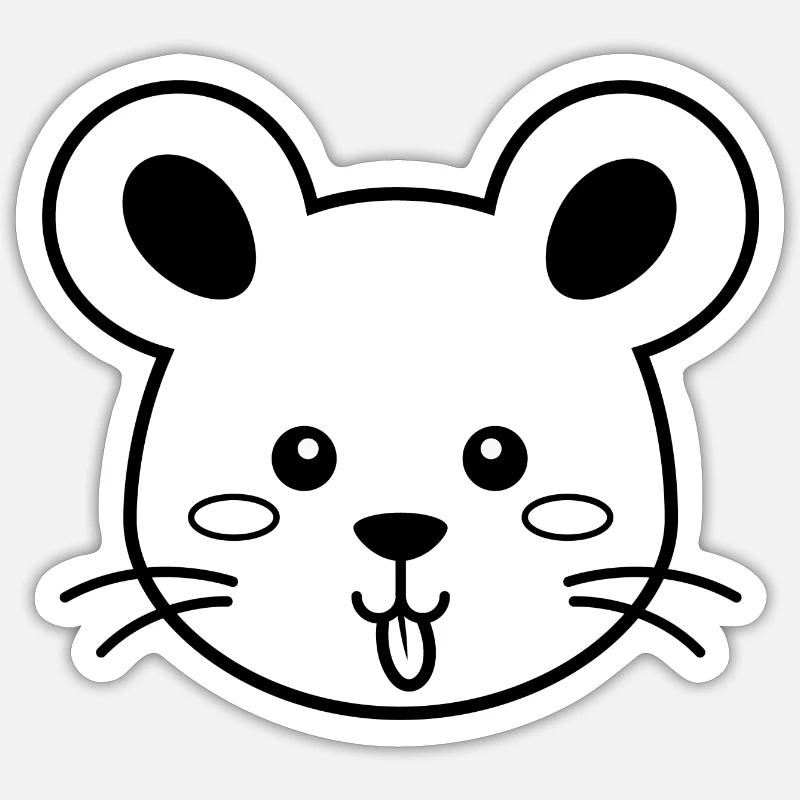 Souris Sticker taille S (10 x 10 cm)
