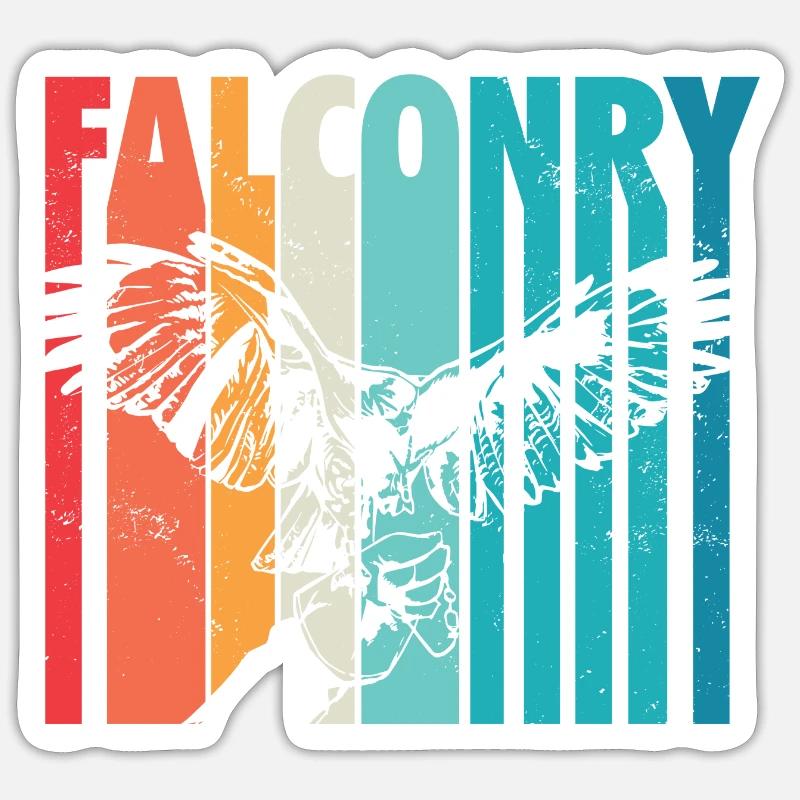 Fauconnerie - Sticker taille S (10 x 10 cm) - blanc mat