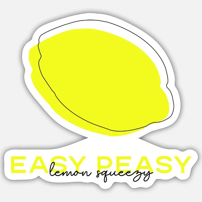 Citron. - Sticker taille S (10 x 10 cm) - blanc mat