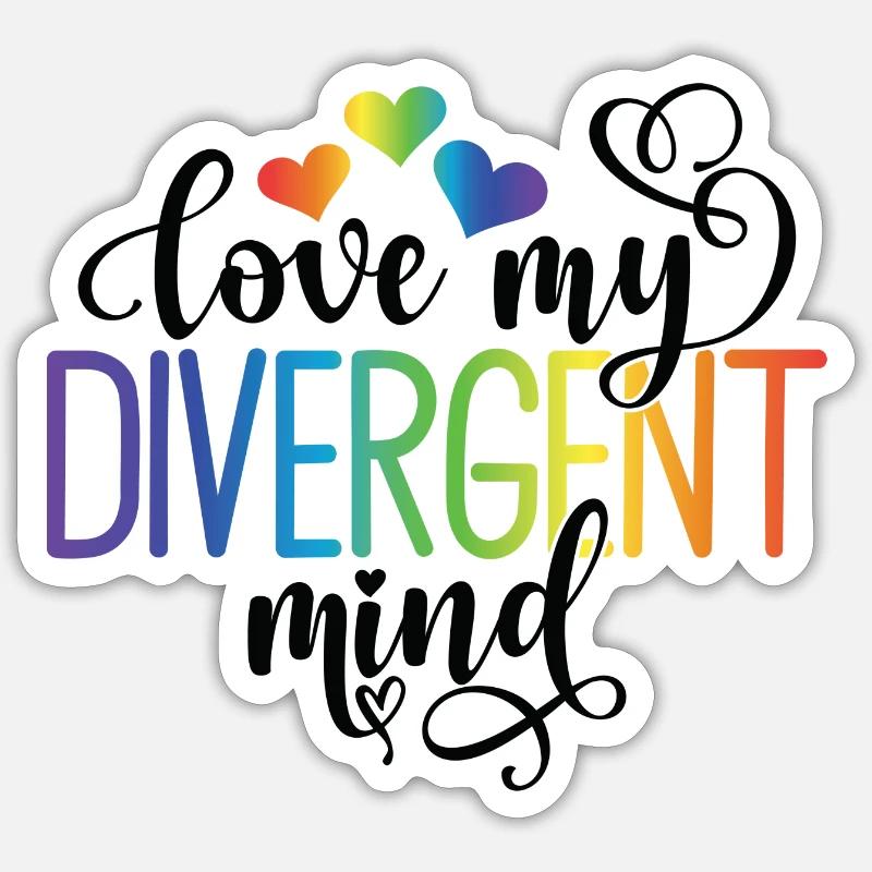 Neurodiversity - Sticker size S (10 x 10 cm) - white matte