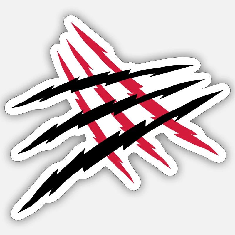 2 Kratzer Wunde Sticker Größe S (10 x 10 cm)