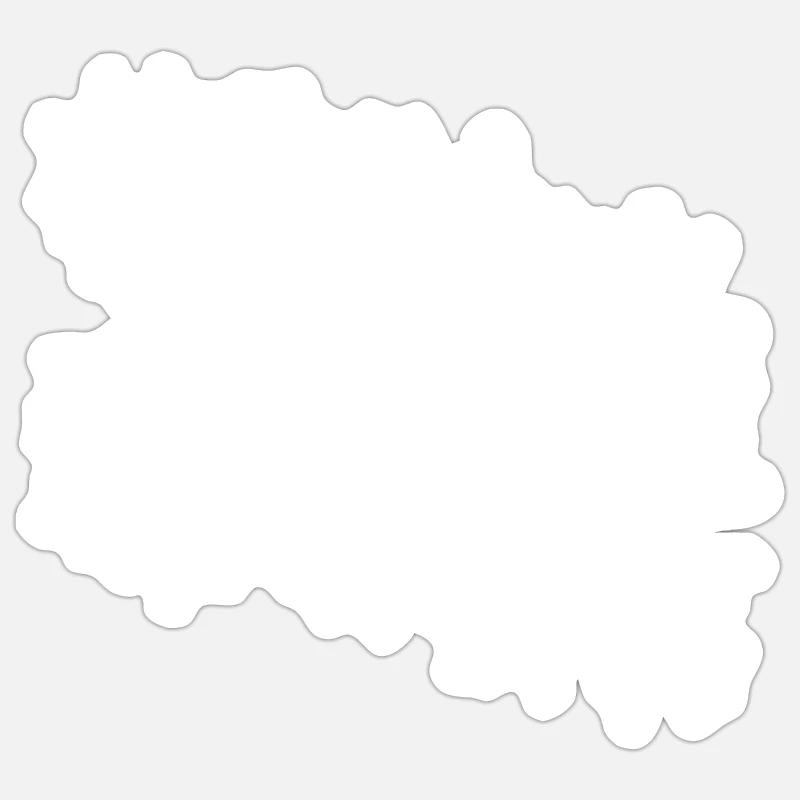 Saturn Sternenhimmel - Sticker Größe S (10 x 10 cm) - Mattweiß