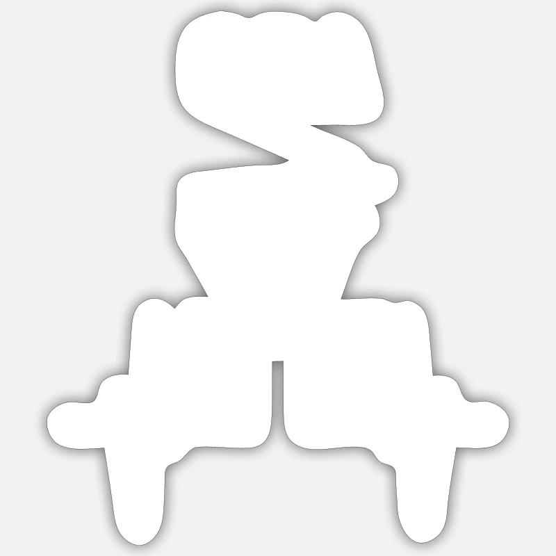 Opa mit Herz - Sticker Größe S (10 x 10 cm) - Mattweiß