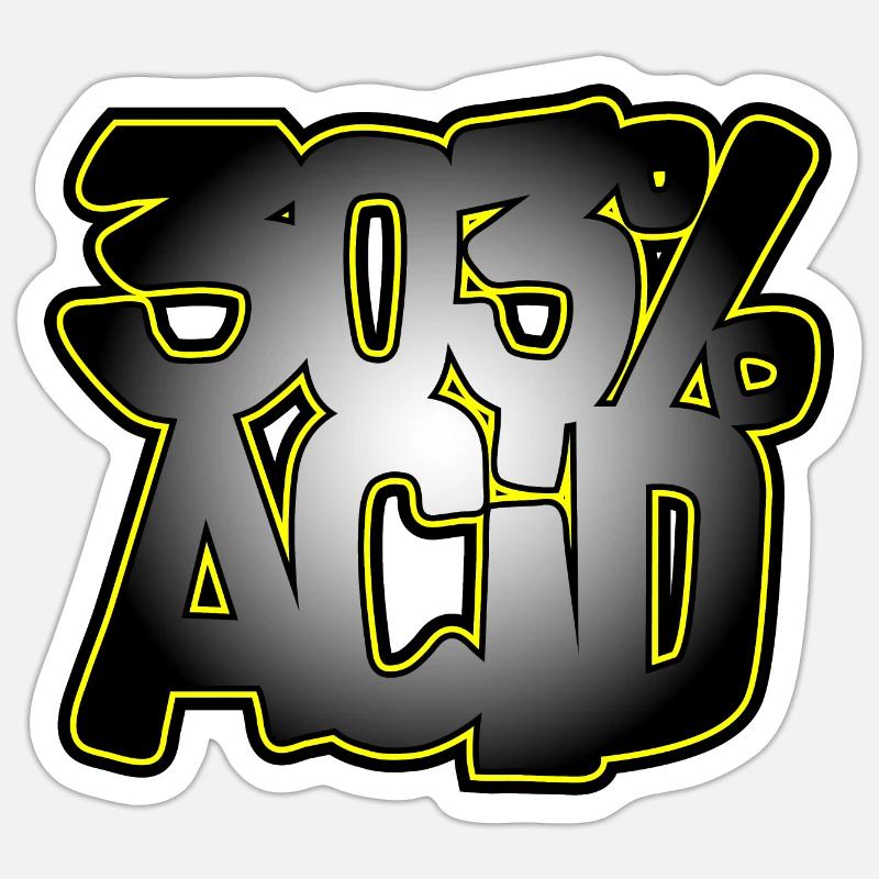 Acid Techno 303 Per Cent Acid Sticker size S (10 x 10 cm)