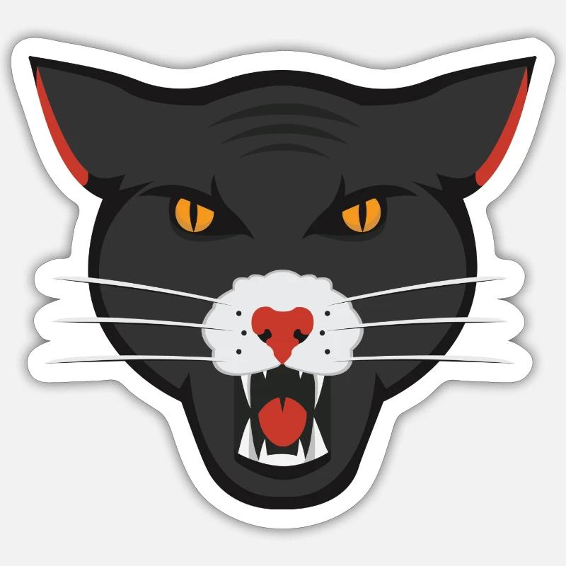 Wild cat - Sticker size S (10 x 10 cm) - white matte