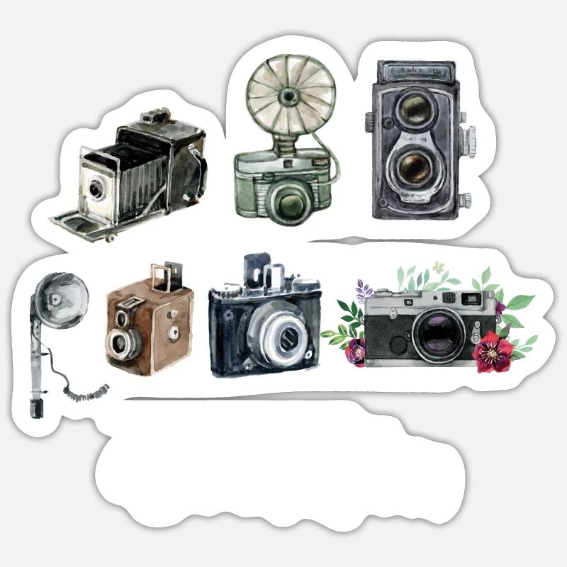 Photography Camera Evolution Photographer - Sticker size S (10 x 10 cm) - white matte