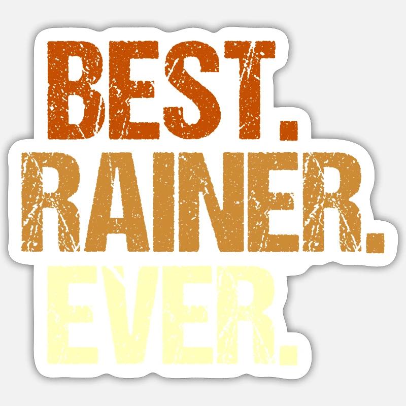 Rainer - Sticker Größe S (10 x 10 cm) - Mattweiß