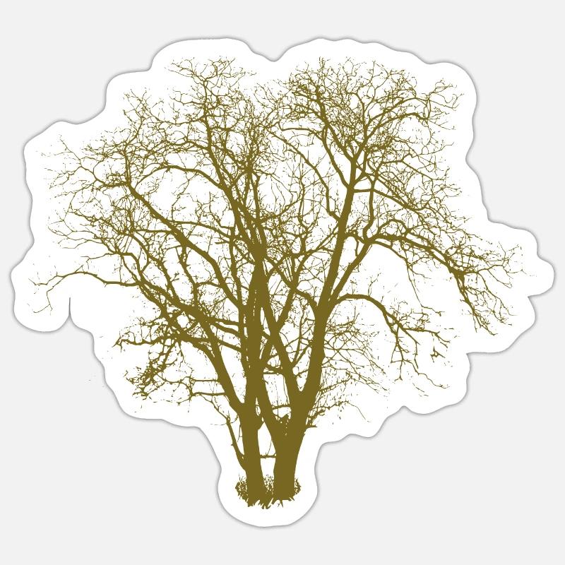 Arbre - Sticker taille S (10 x 10 cm) - blanc mat