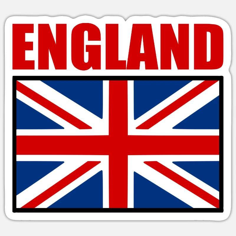 angleterre - Sticker taille S (10 x 10 cm) - blanc mat