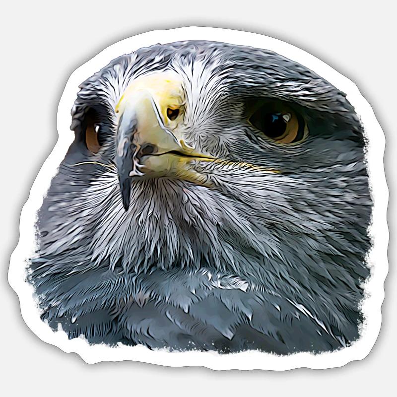 Into the SKY! - Sticker Größe S (10 x 10 cm) - Mattweiß
