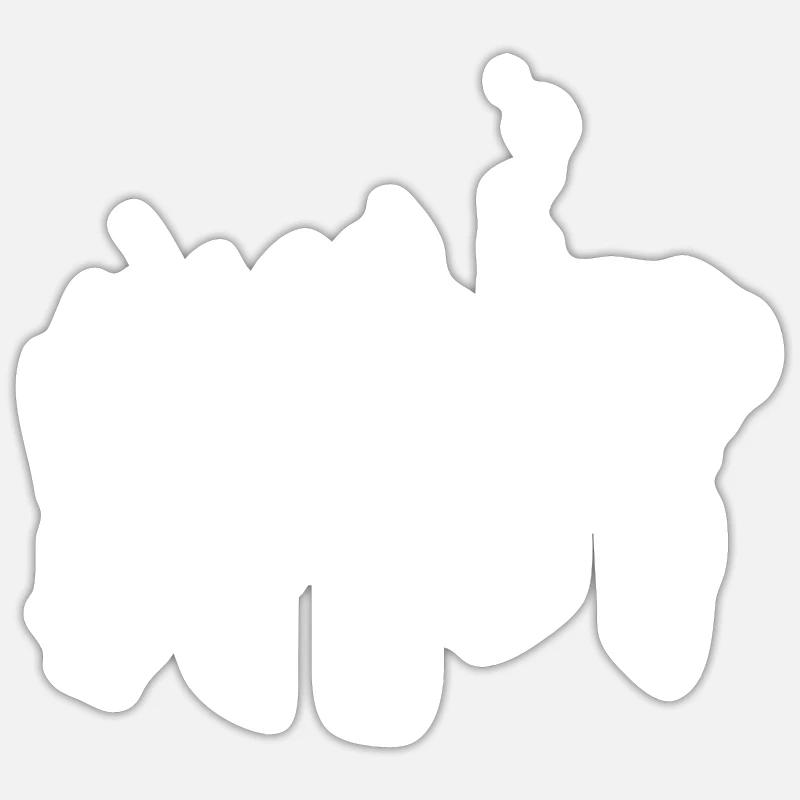 Whale - Sticker size S (10 x 10 cm) - white matte