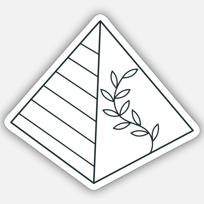 Pyramide à croissance florale Sticker taille S (10 x 10 cm)