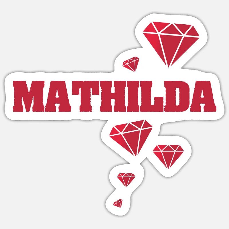 Gift idea Mathilda - Sticker size S (10 x 10 cm) - white matte
