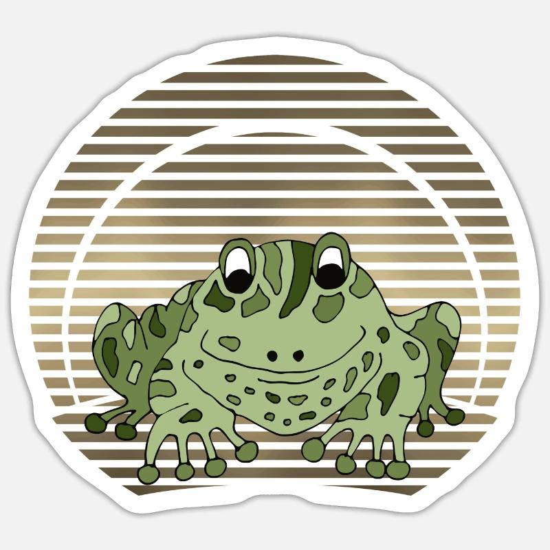 Frosch - Sticker Größe S (10 x 10 cm) - Mattweiß